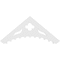 Ekena Millwork Pitch Wellington Architectural Grade PVC Gable Pediment, 36"W x 15"H x 1"P (10/12) GPP036X015X100WEL - alternate 4